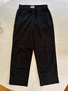 Everlane organic cotton black "The Easy Pant" elastic waist / 8
